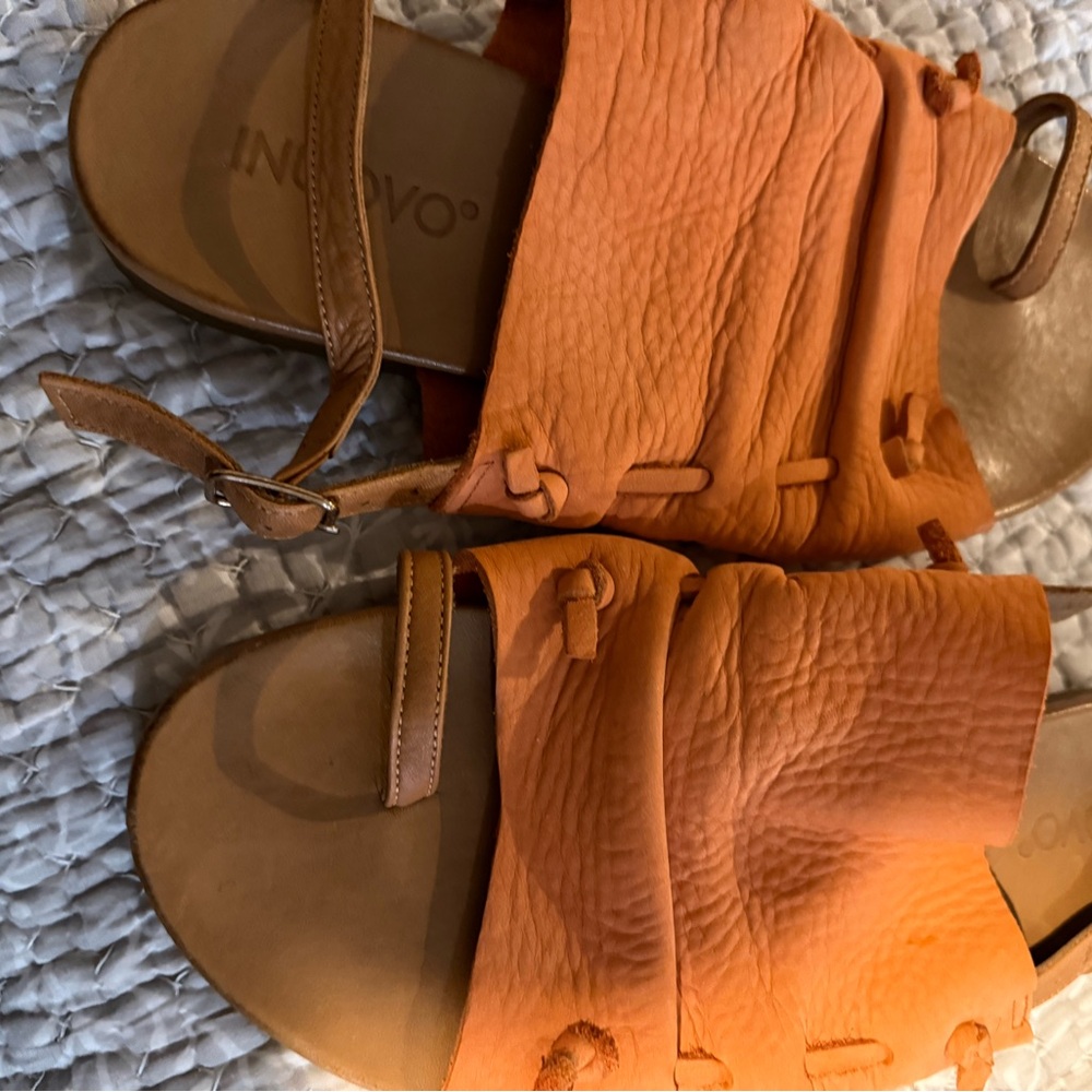Sundance Orange Suede Sandals